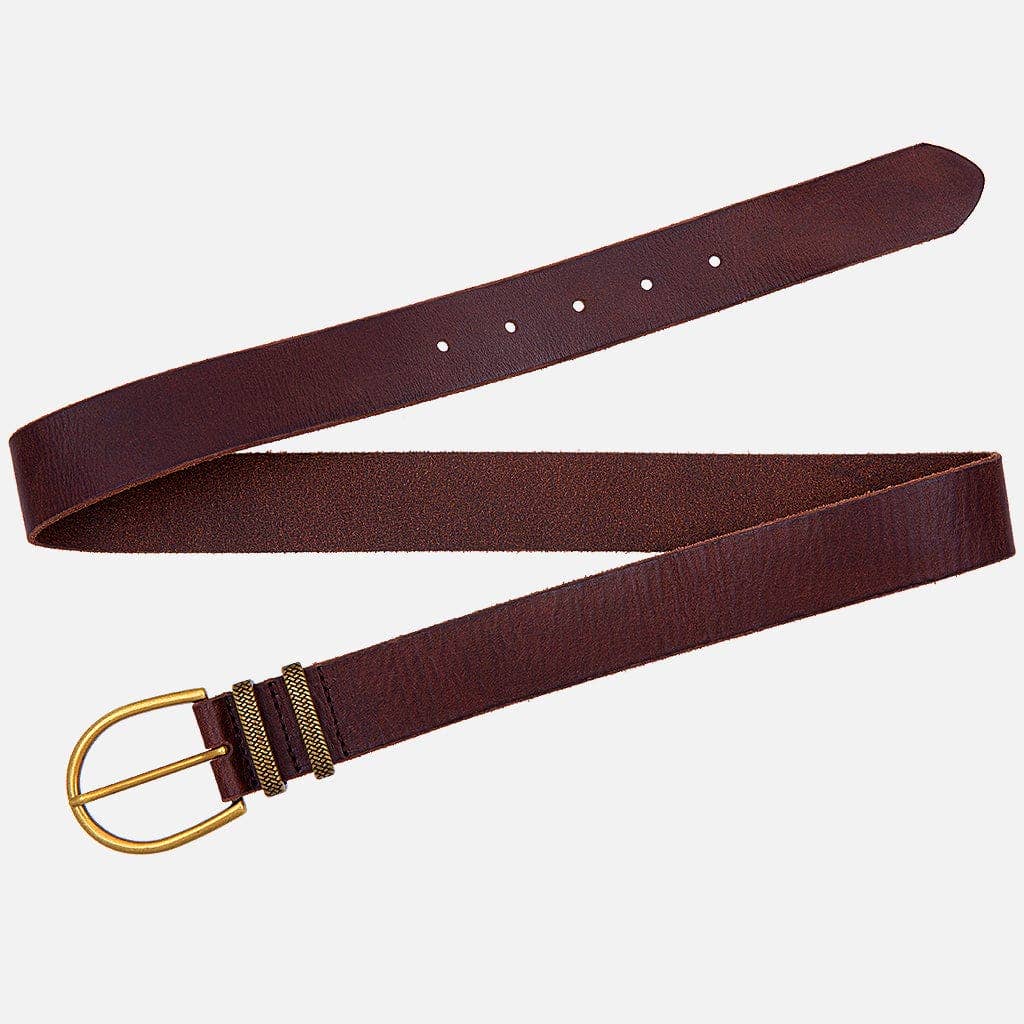 Pieta | Gold Buckle Full Grain Leather Belt