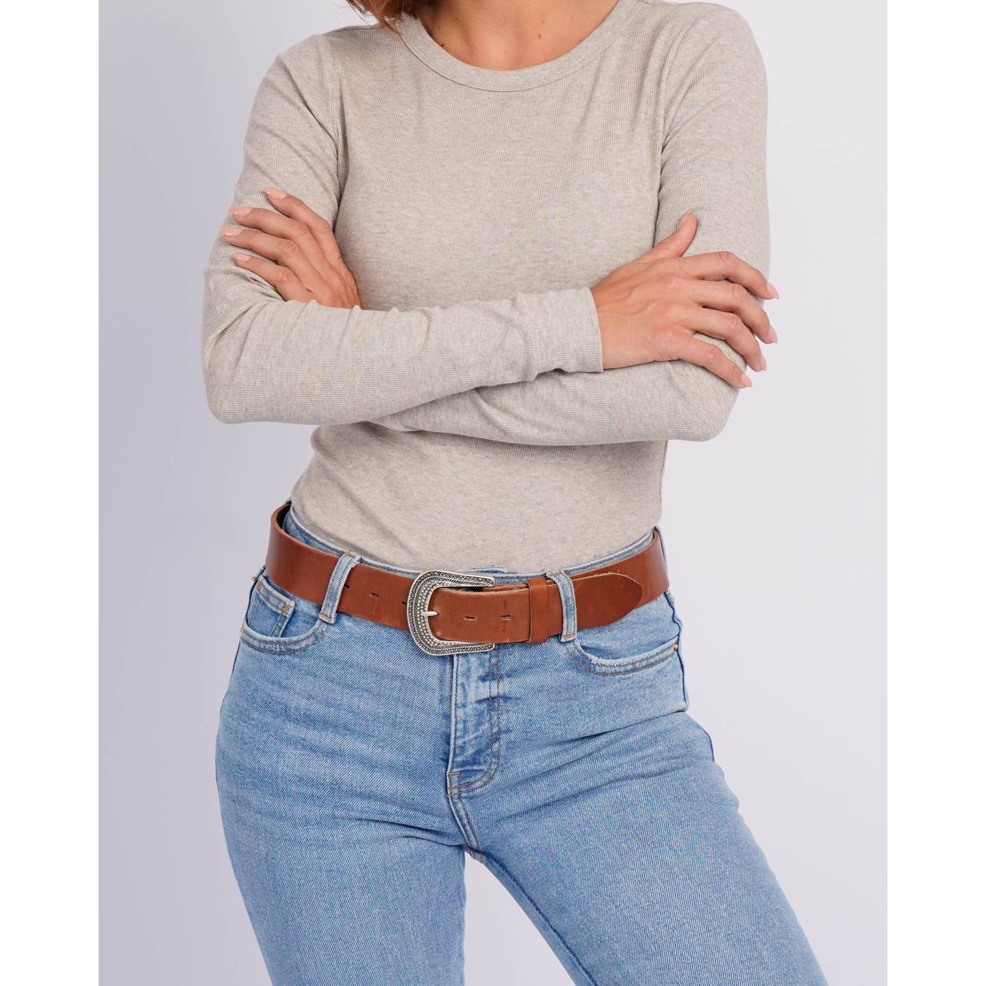Western Inspired Leather Belt
