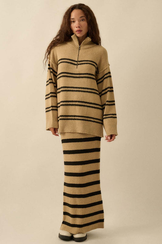 Latte Striped Sweater