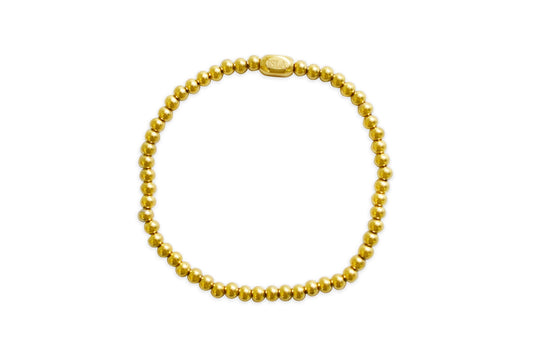 24/7 Stretch Gold Plain Ball Bracelet 4mm ~ISLA