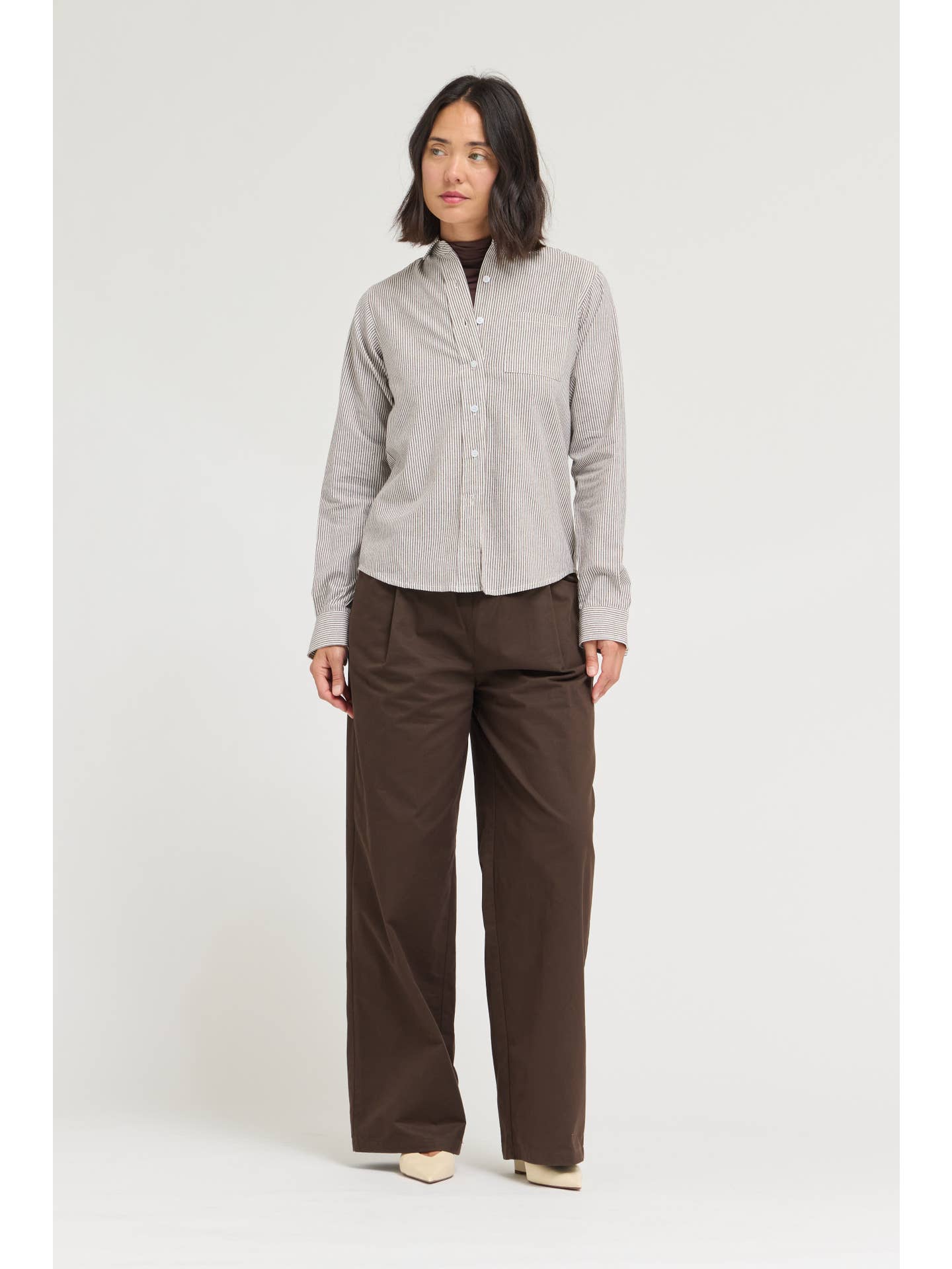 Mocha Stripe Blouse