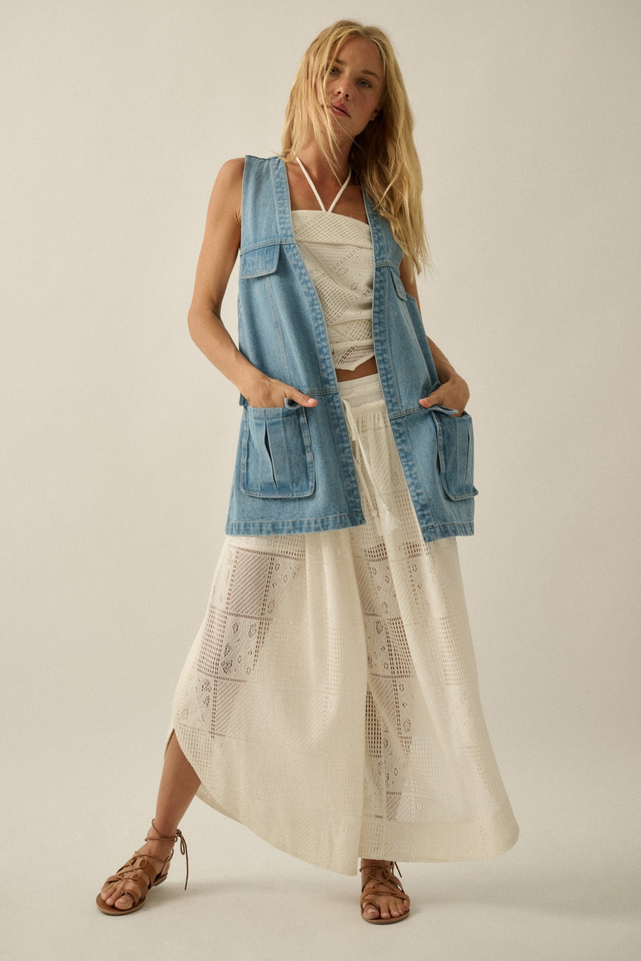 Denim Utility Vest
