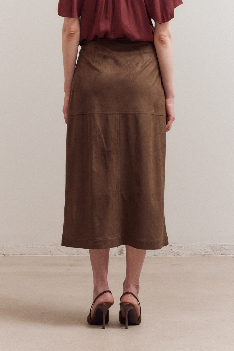 V's Leather Pencil Skirt