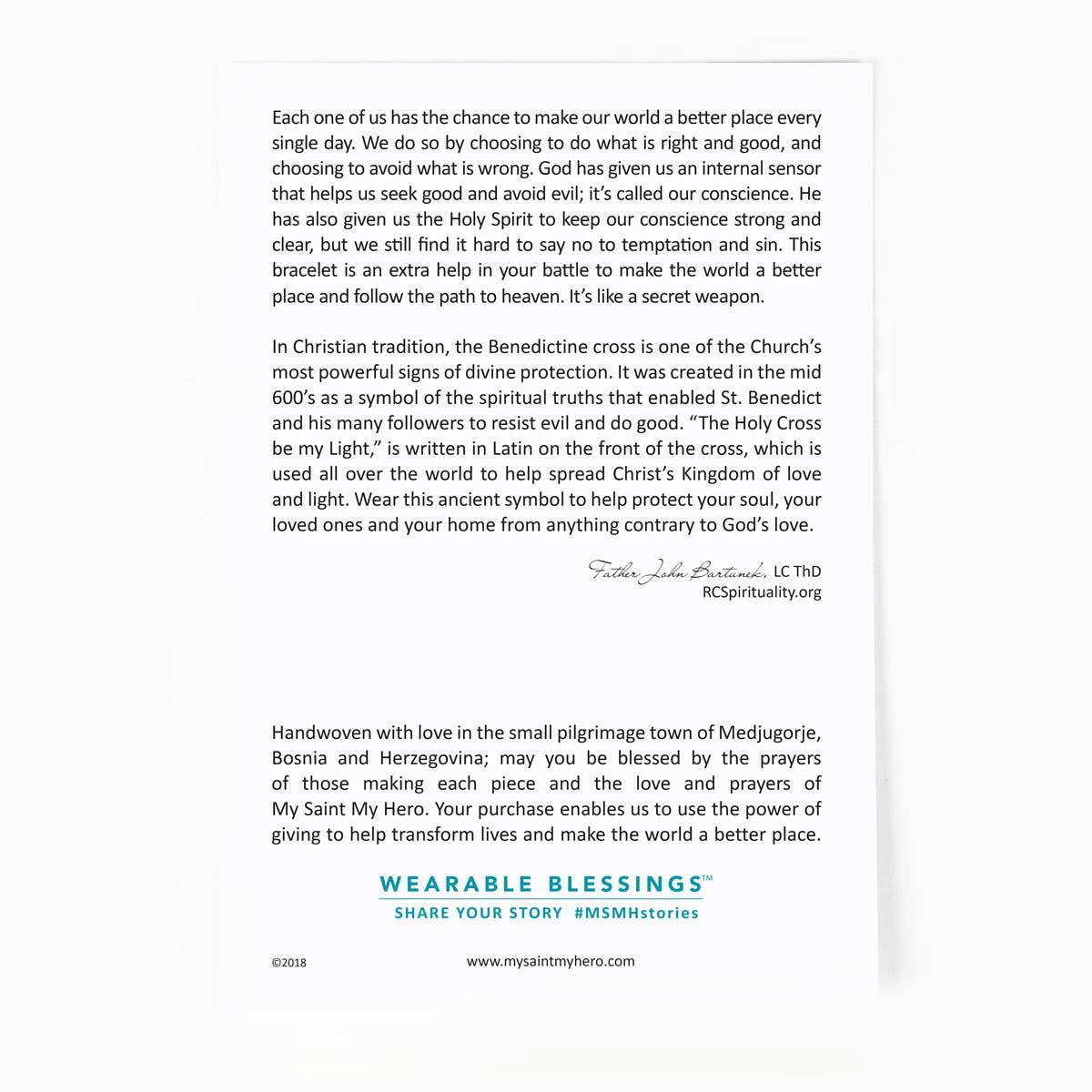 Benedict Blessing Bracelet ~ Mixed