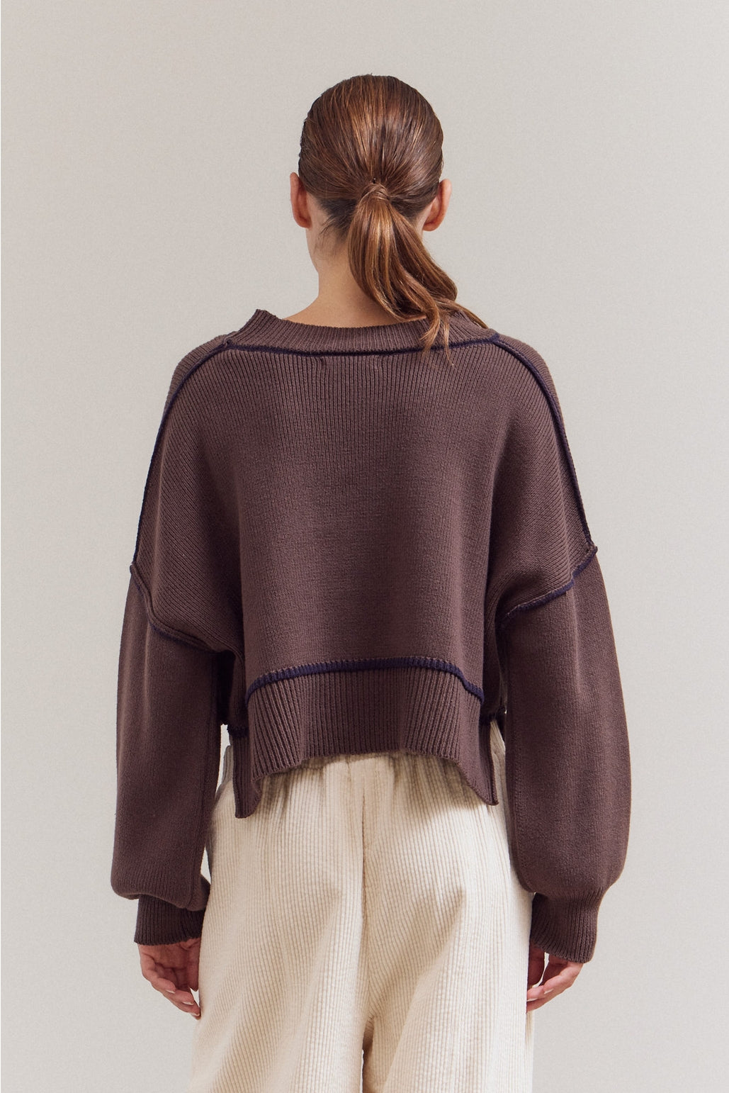 Cocoa Cropped Sweater
