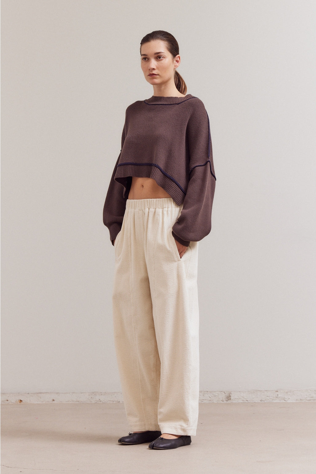 Cocoa Cropped Sweater