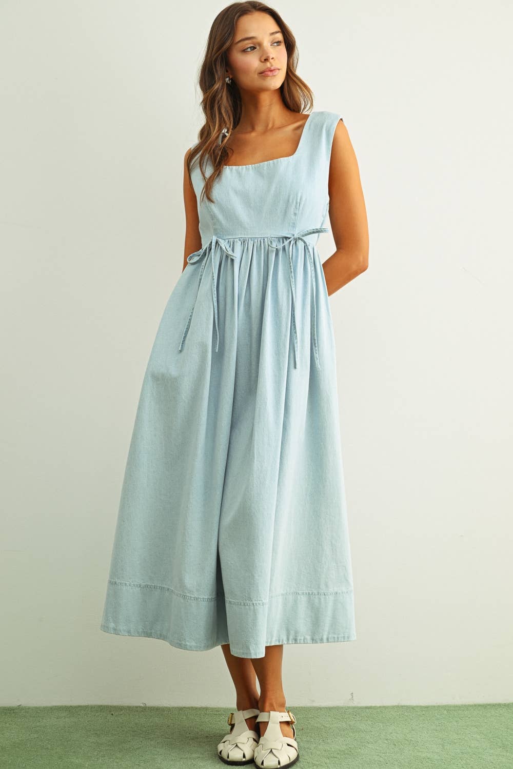 Chambray Midi Dress
