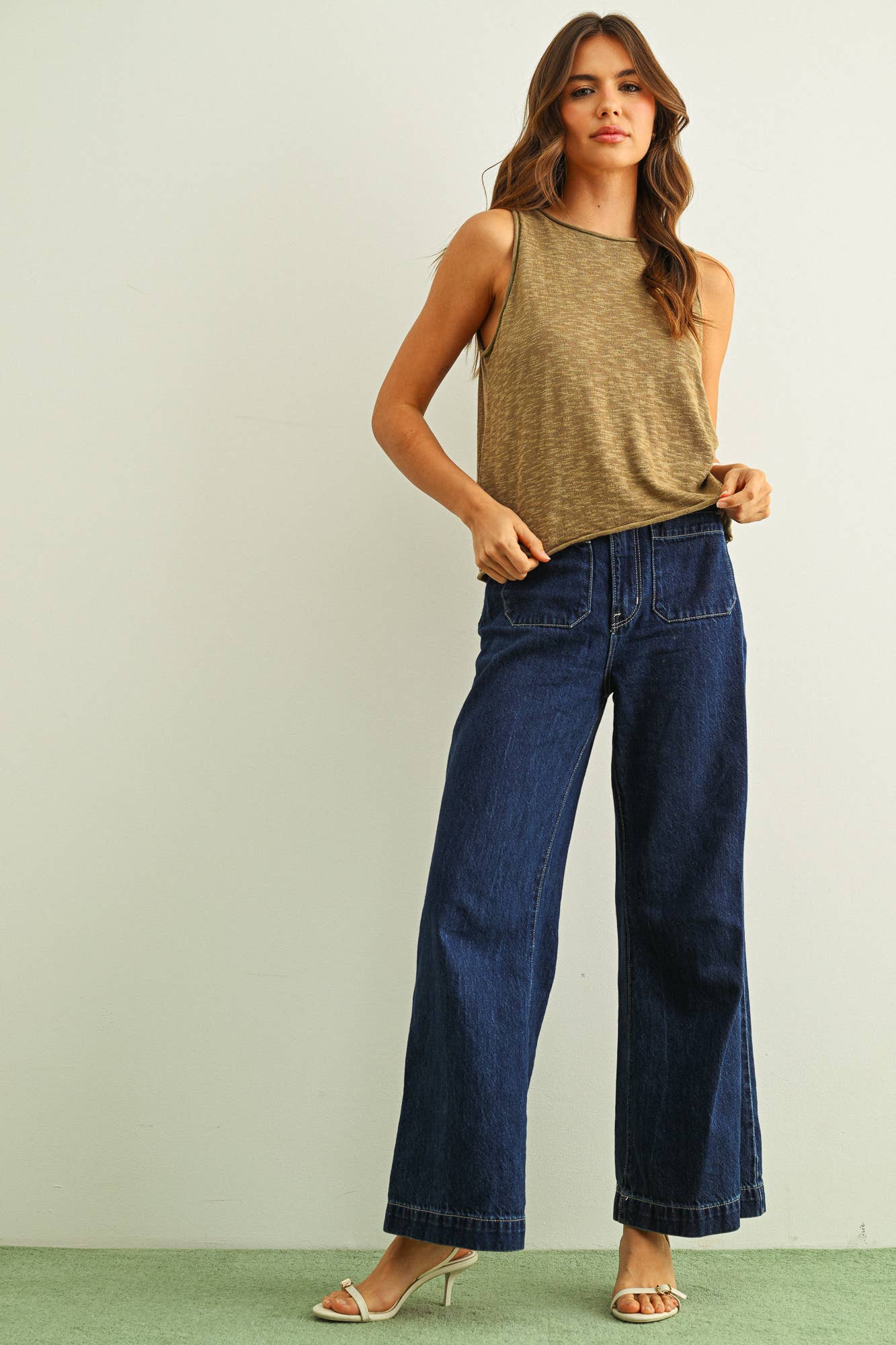Sleeveless Slub Tank