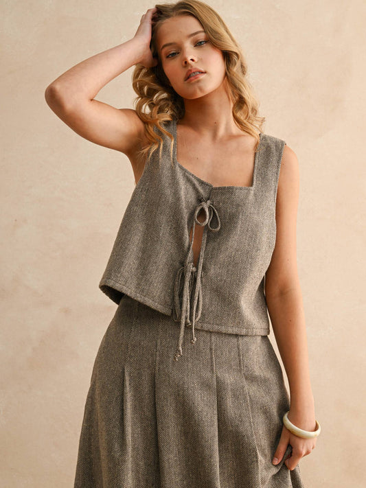 Herringbone Tie Vest