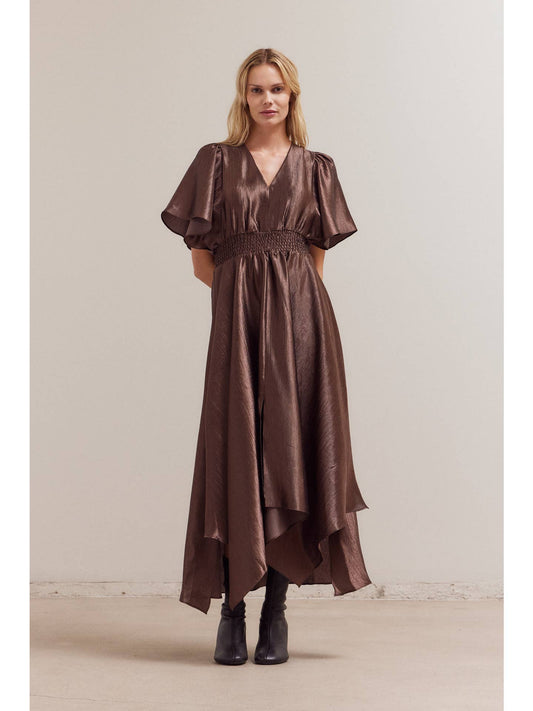 Autumn's Satin Maxi