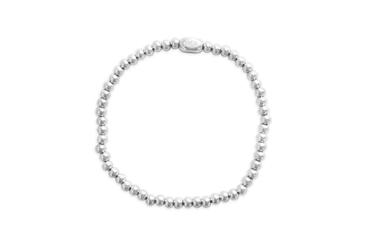 24/7 Stretch Plain Silver Ball Bracelet 4mm ~ ISLA