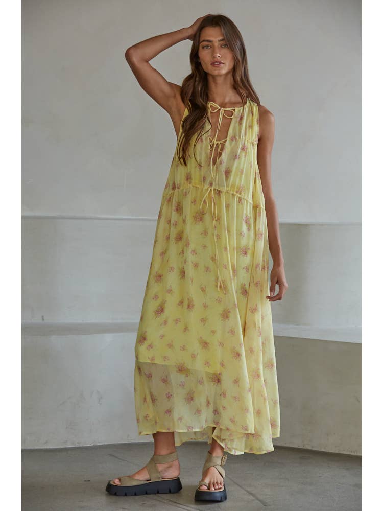 Floral Lemon Midi