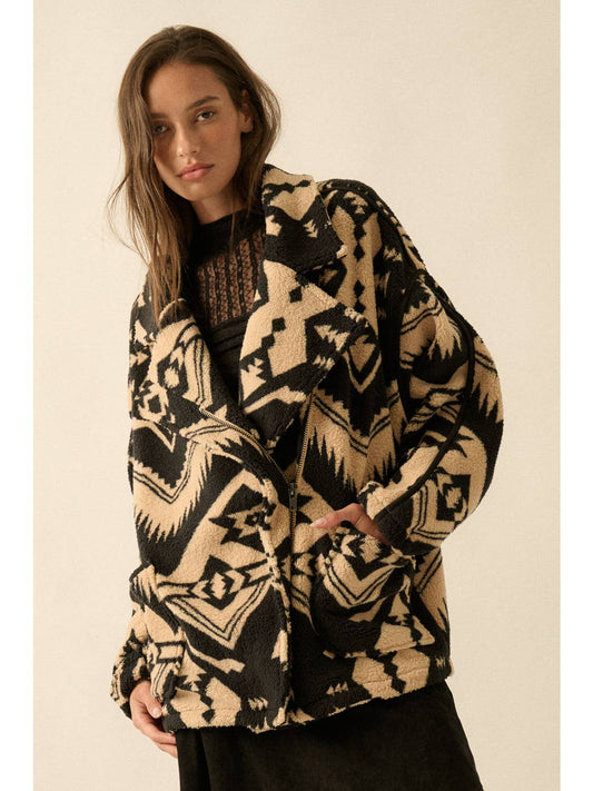 Geometric Sherpa Jacket
