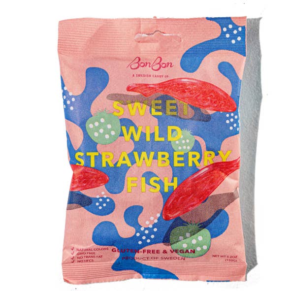 Sweet Wild Strawberry Fish ~ Swedish Candy