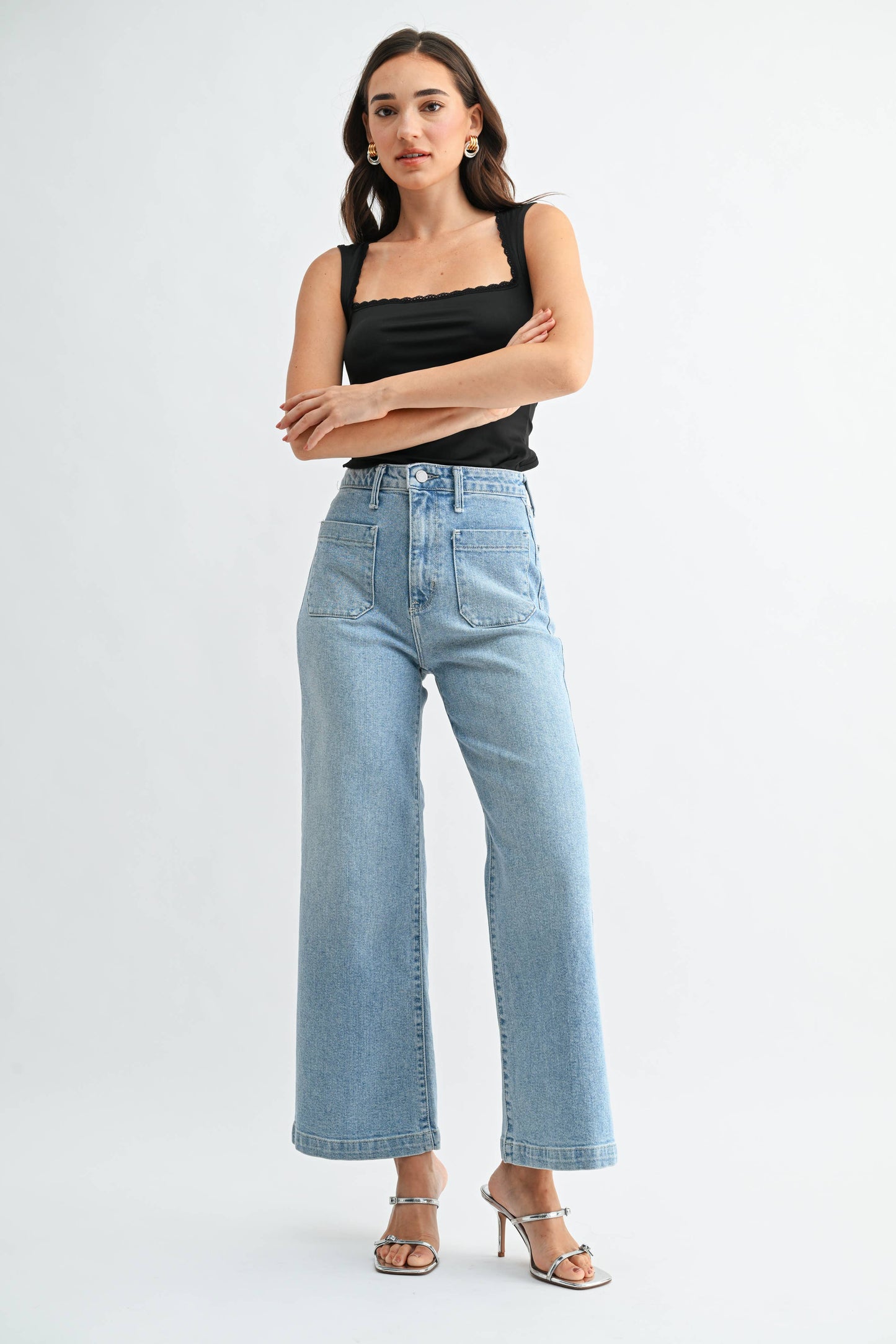 Patch Pocket Wide Leg