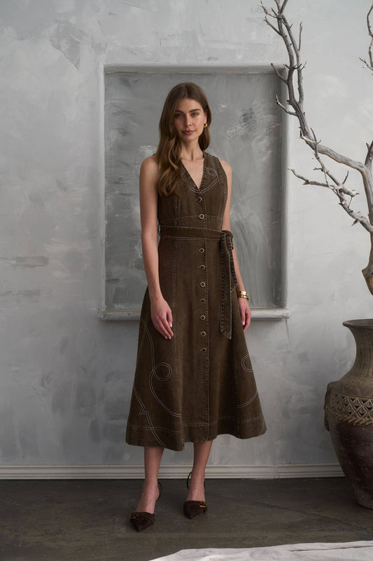Western Midi Dress