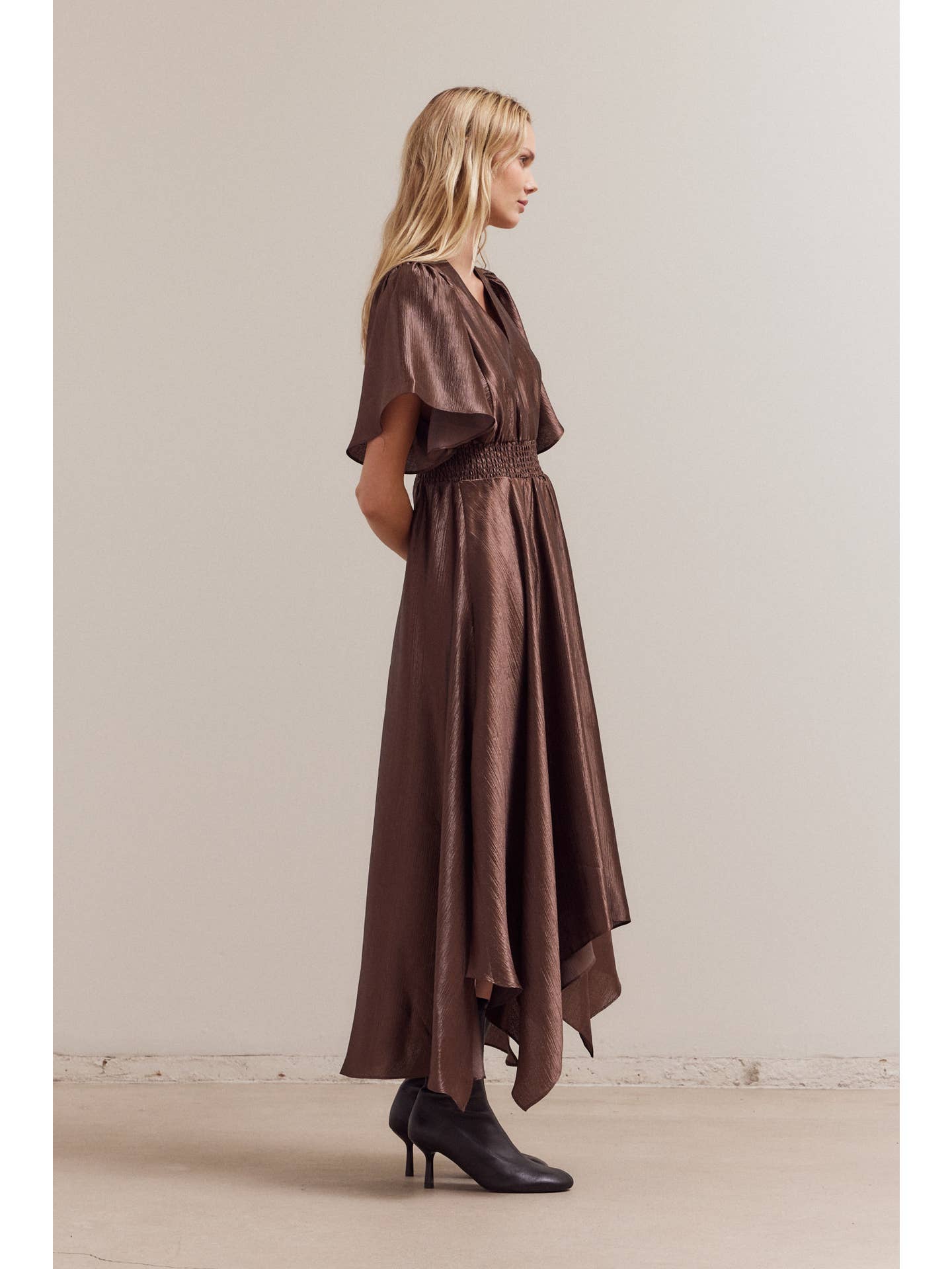 Autumn's Satin Maxi