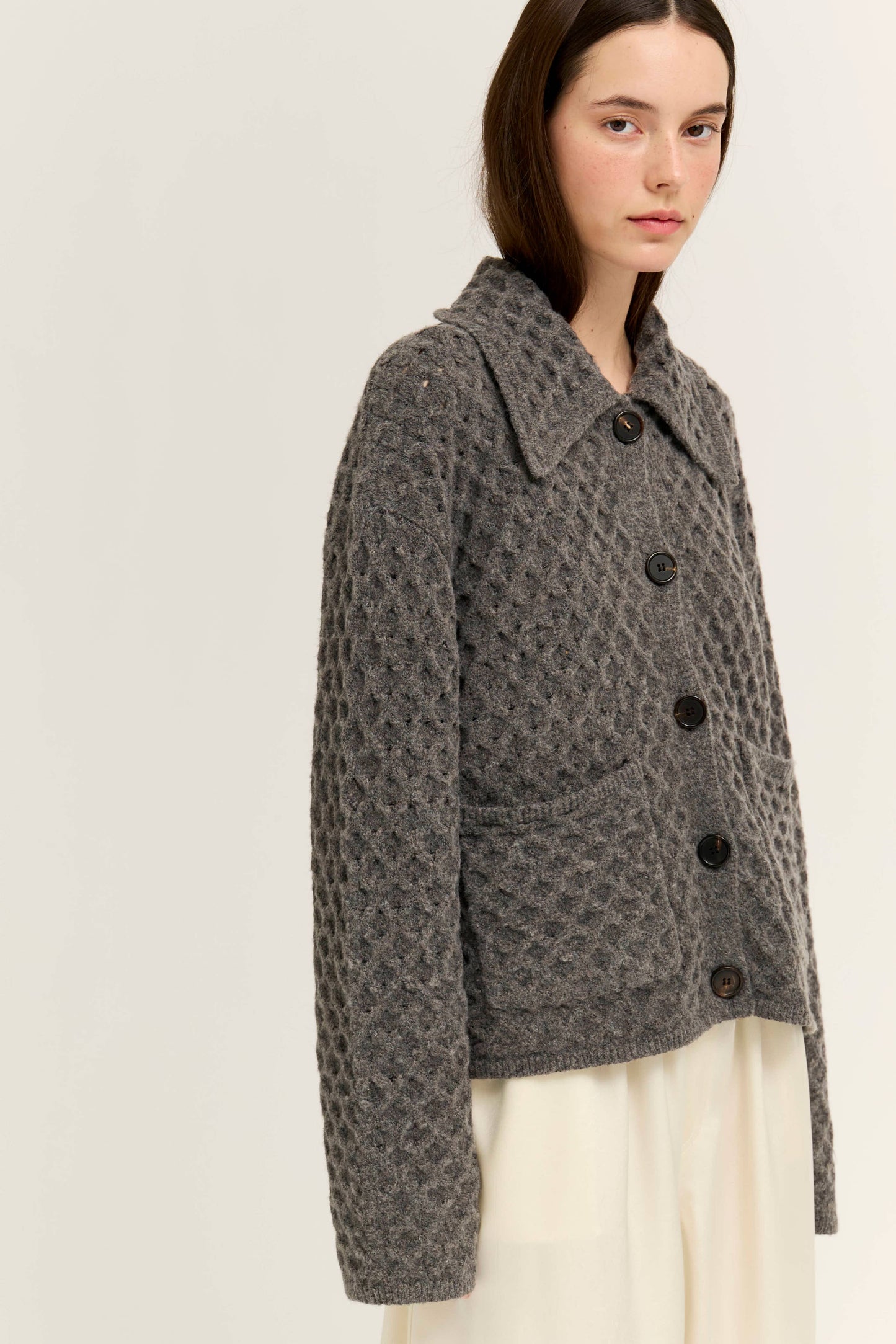Diamond Knit Cardigan