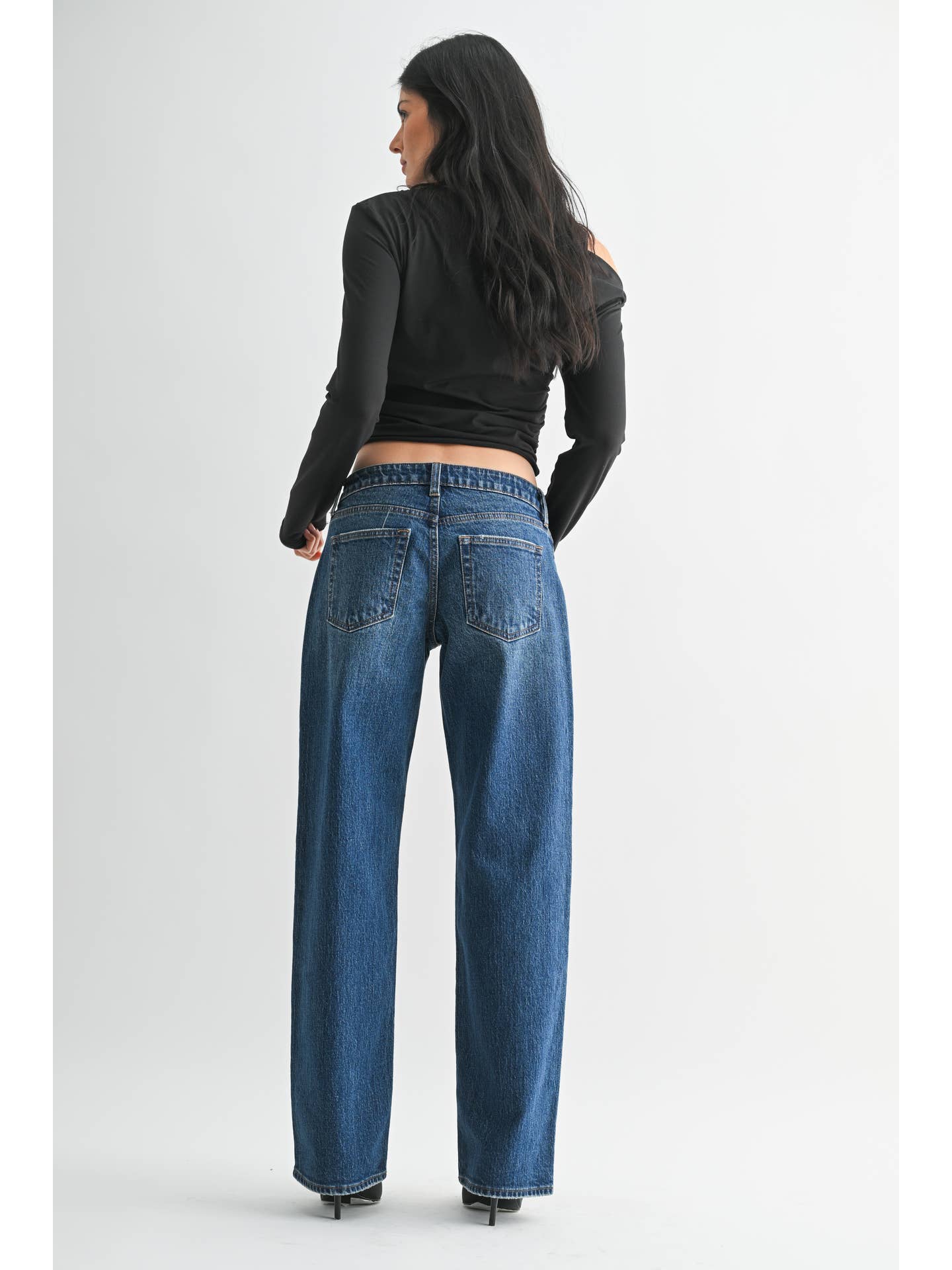 Low Rise Studded Jeans