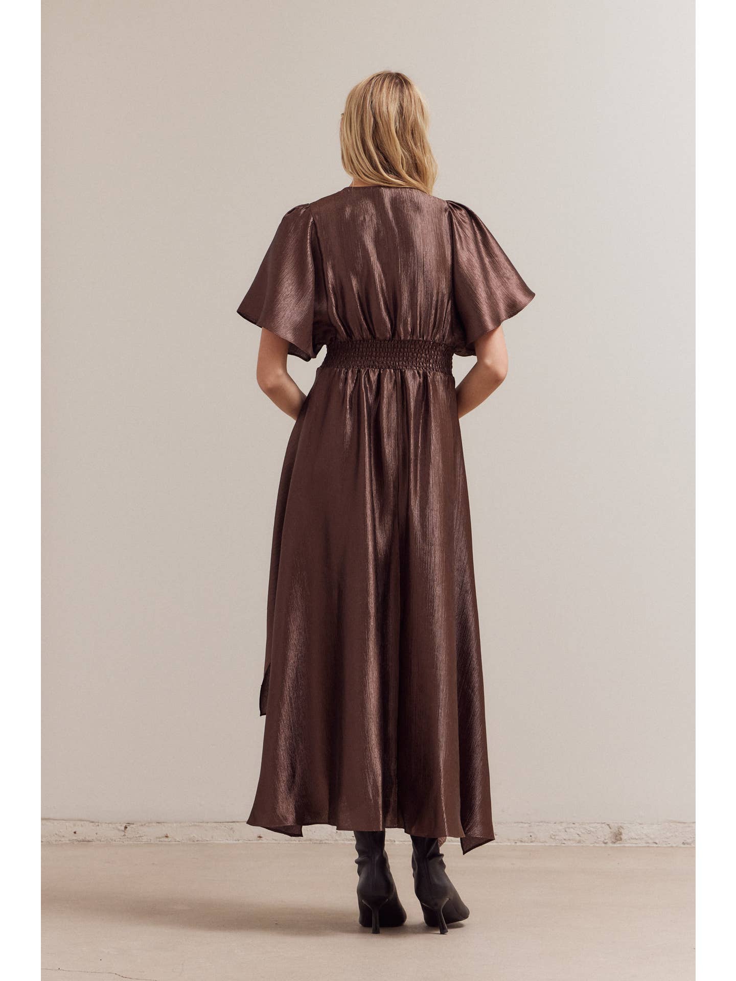 Autumn's Satin Maxi