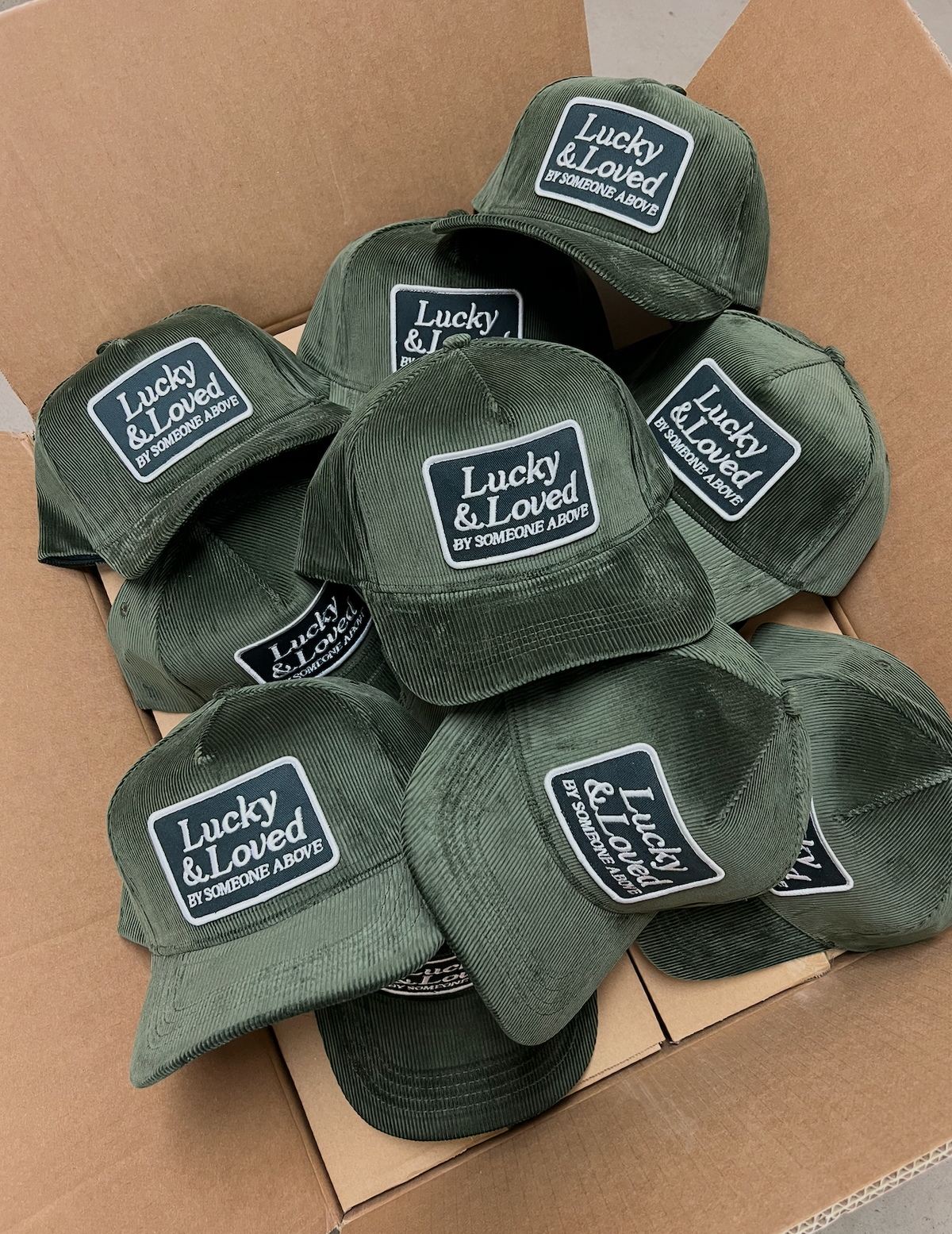 "Lucky & Loved By Someone Above" Hat