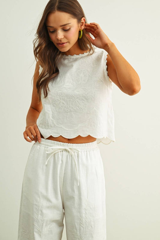 Embroidered Summer Top
