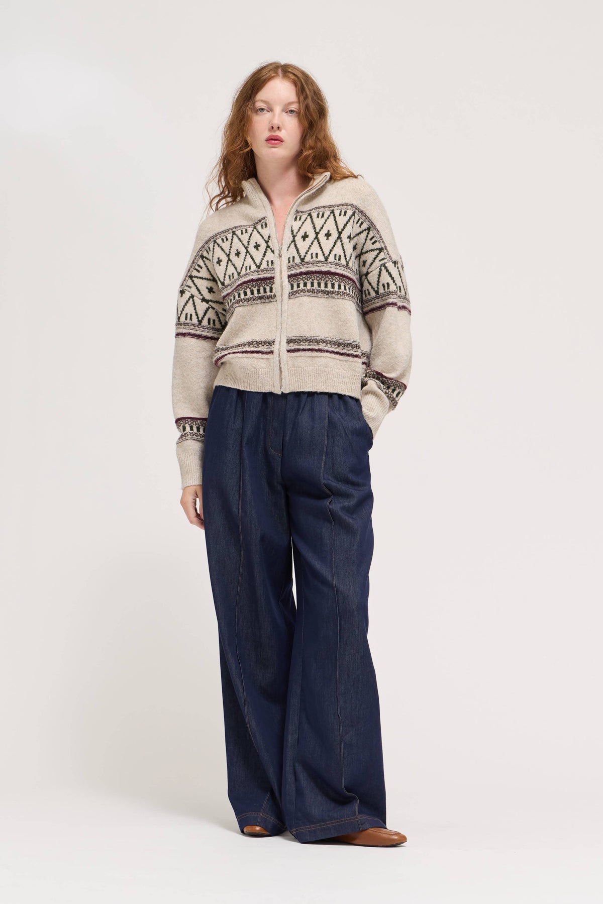 Motif Knit Jacket