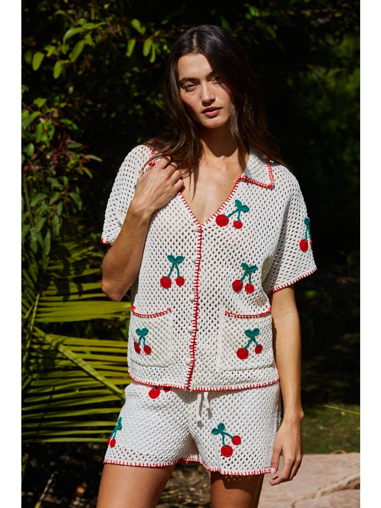 Cherry Knit Top