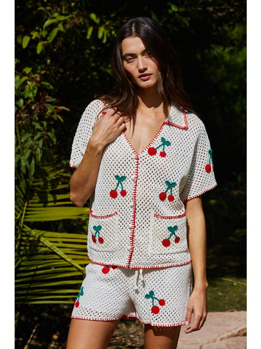 Cherry Knit Top