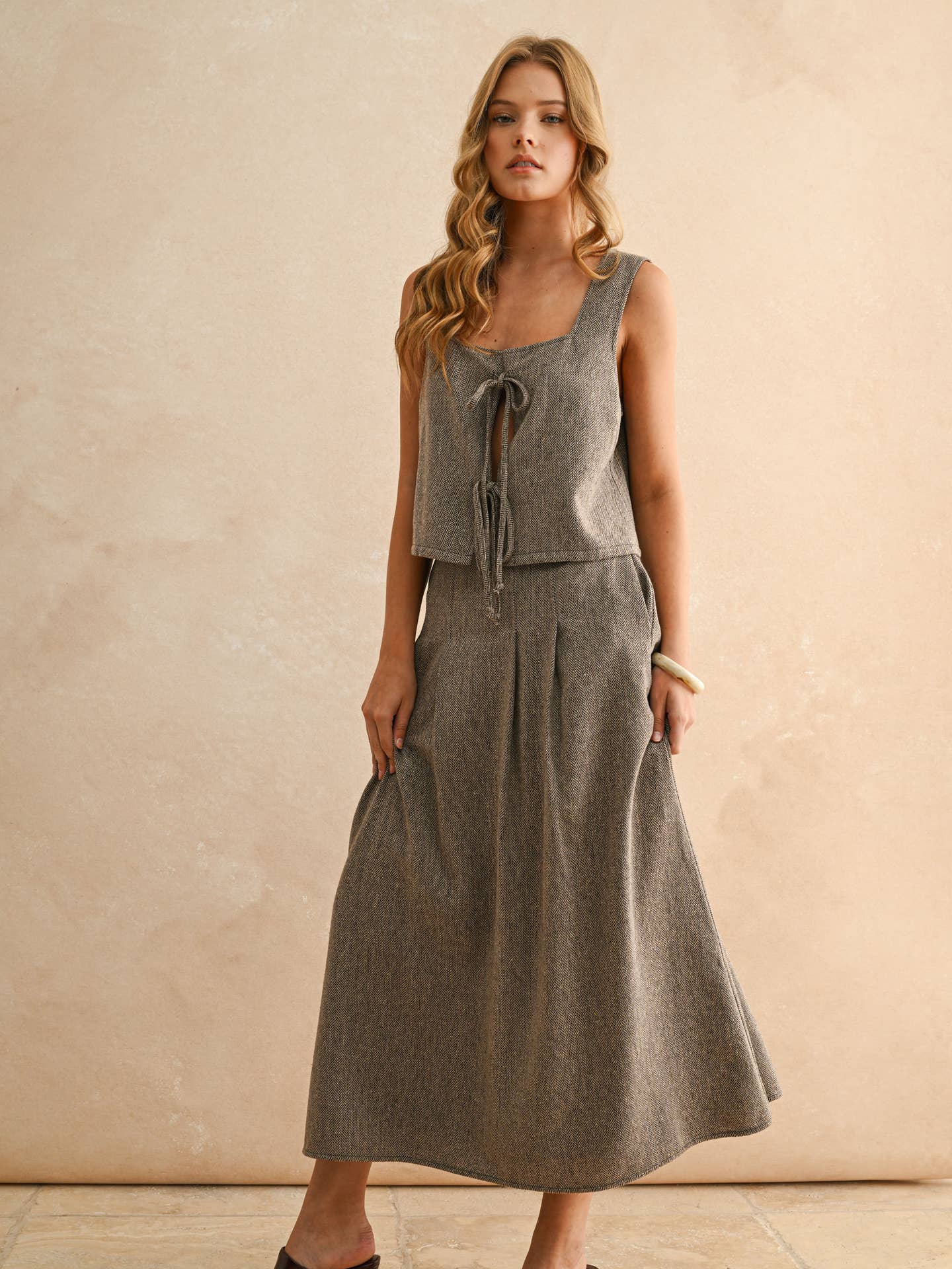 The Herringbone Skirt