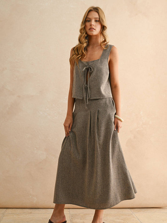 The Herringbone Skirt
