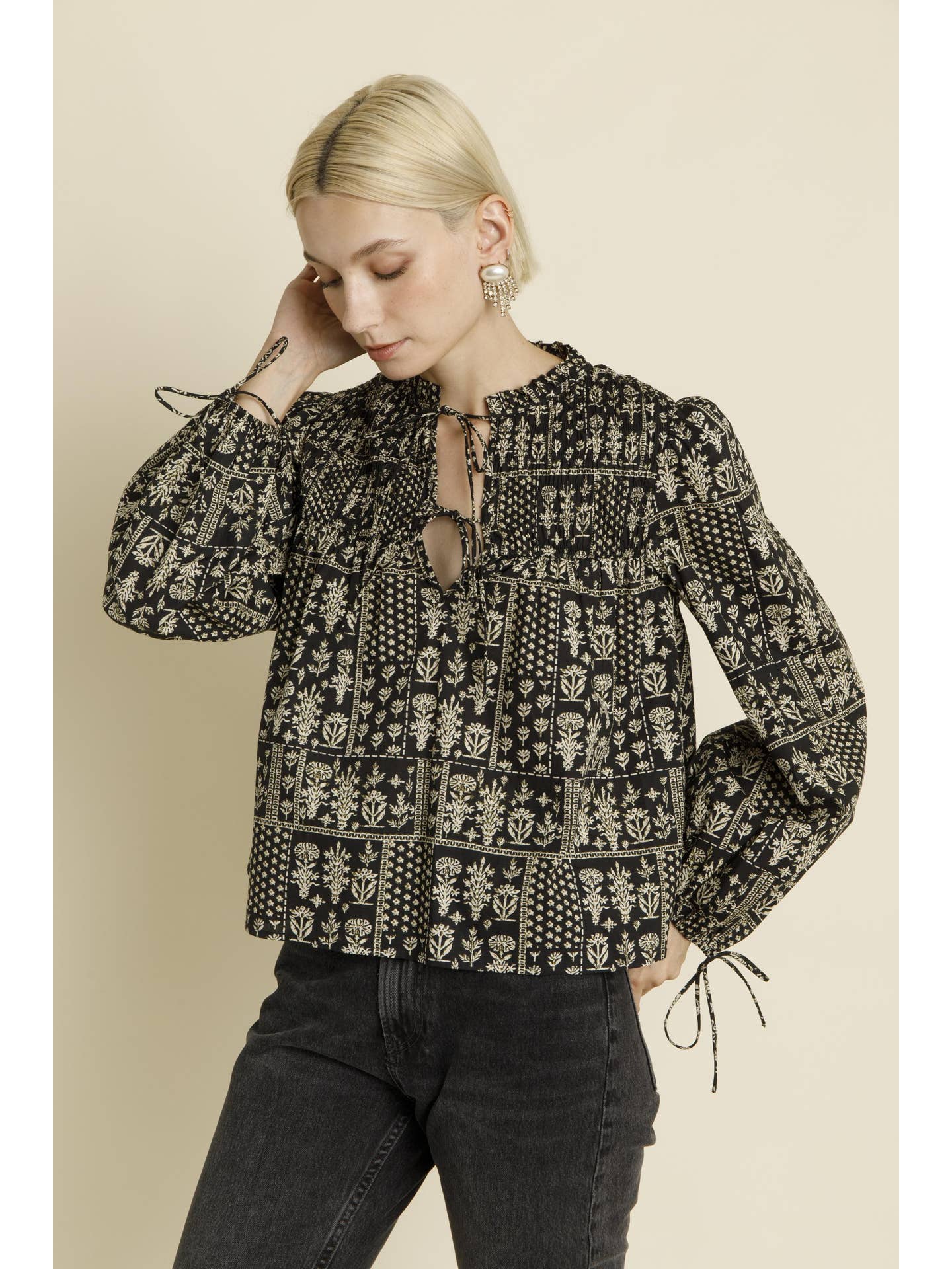 Smocked Tie Top