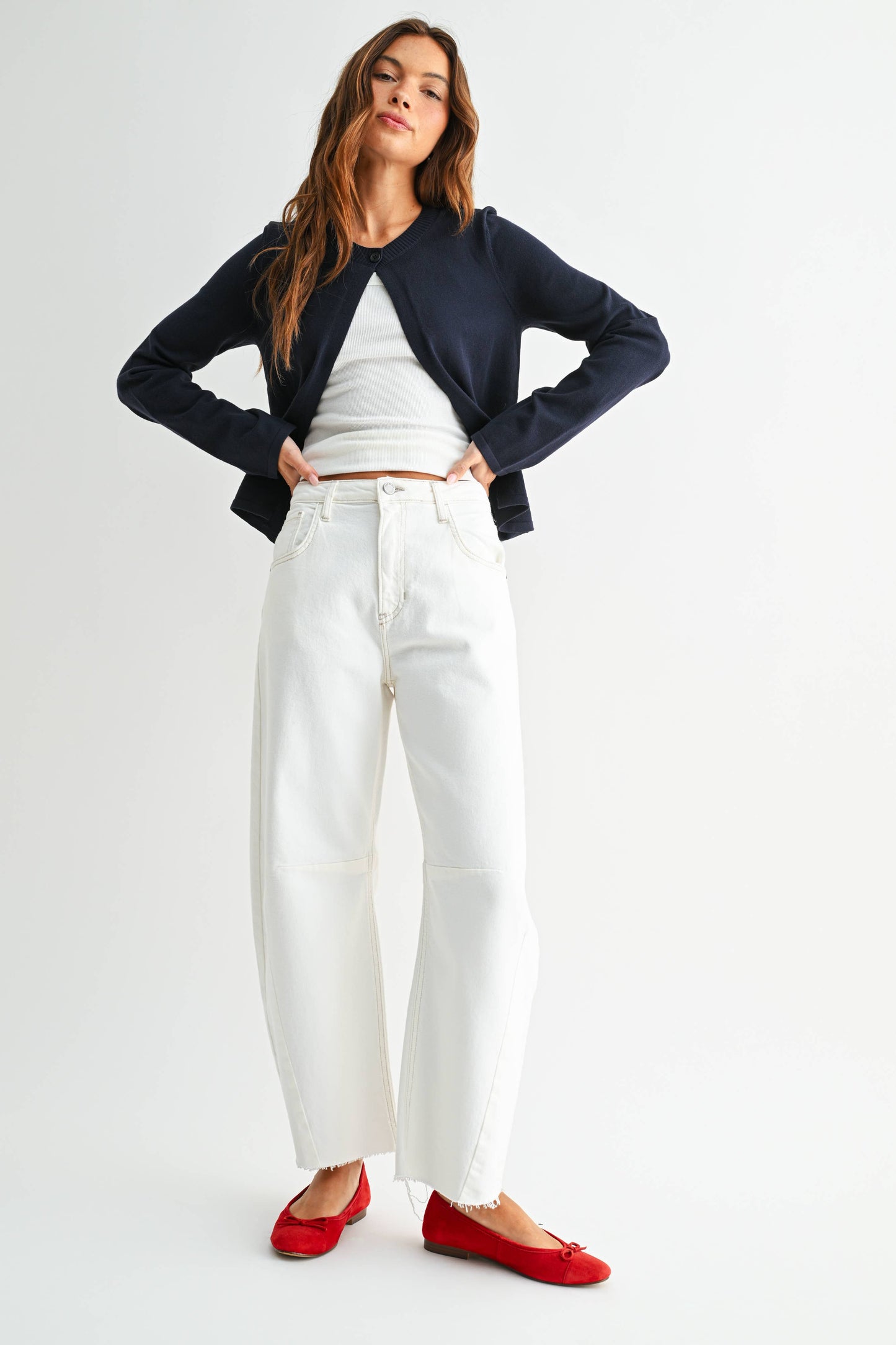 White Barrel Jeans