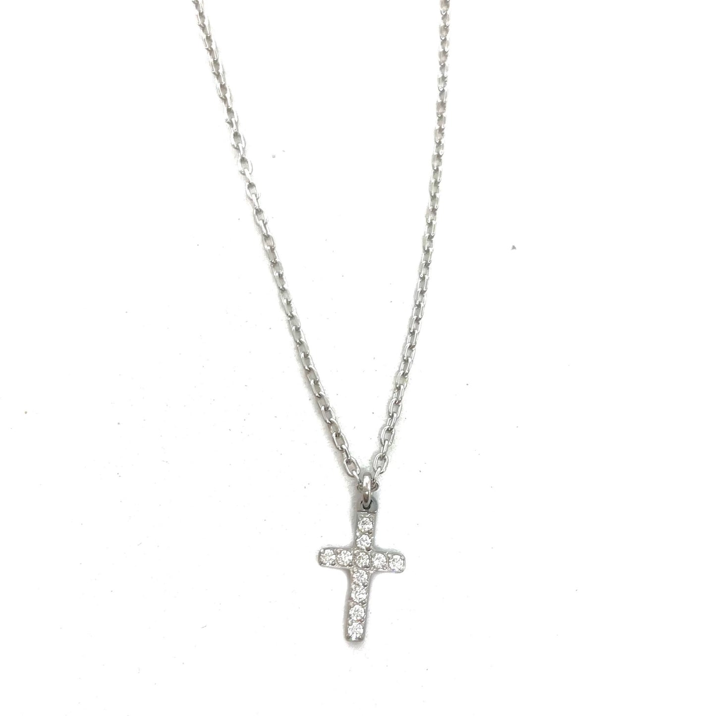 Silver Crystal Cross