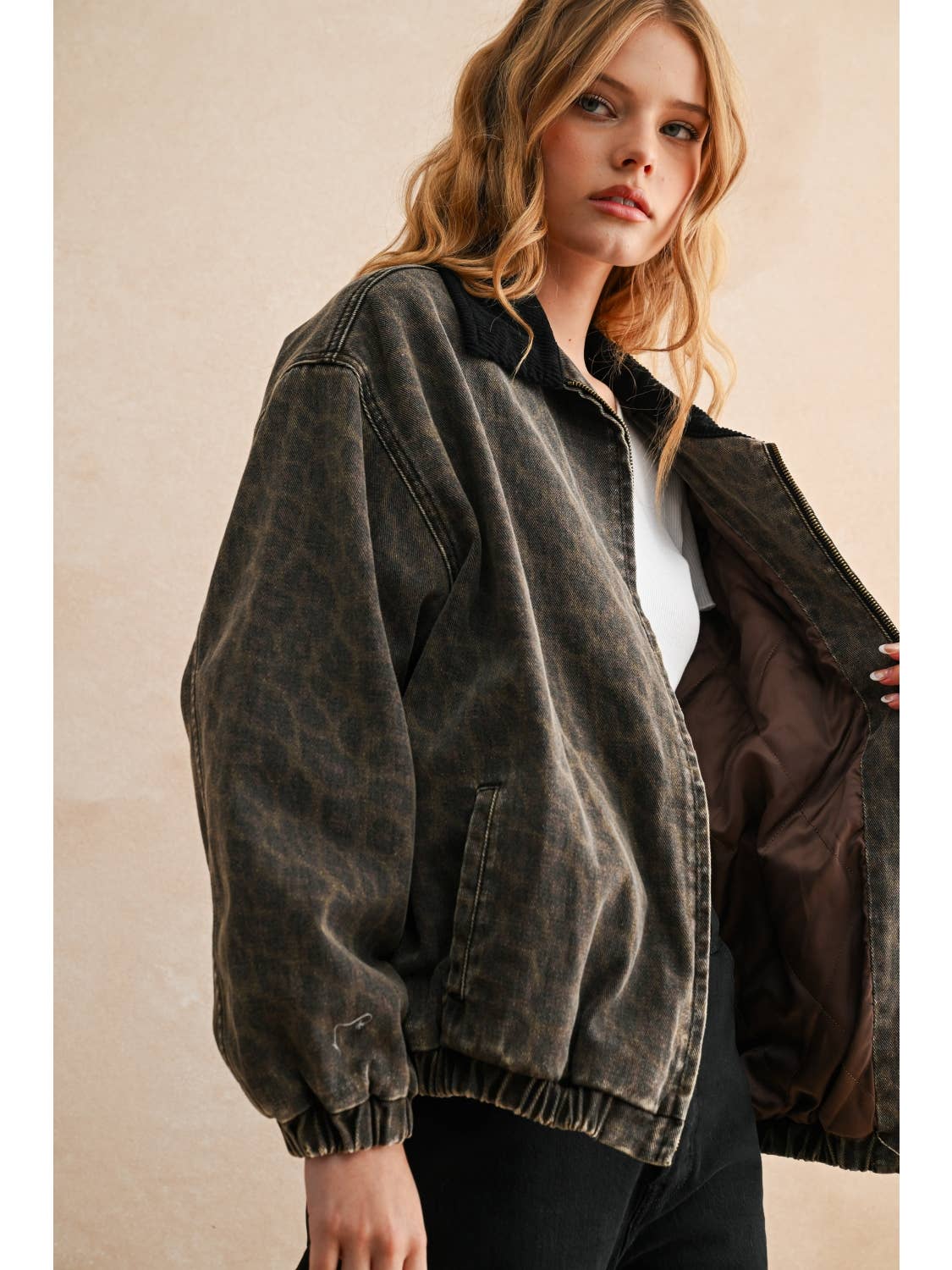 Leopard Bomber Jacket