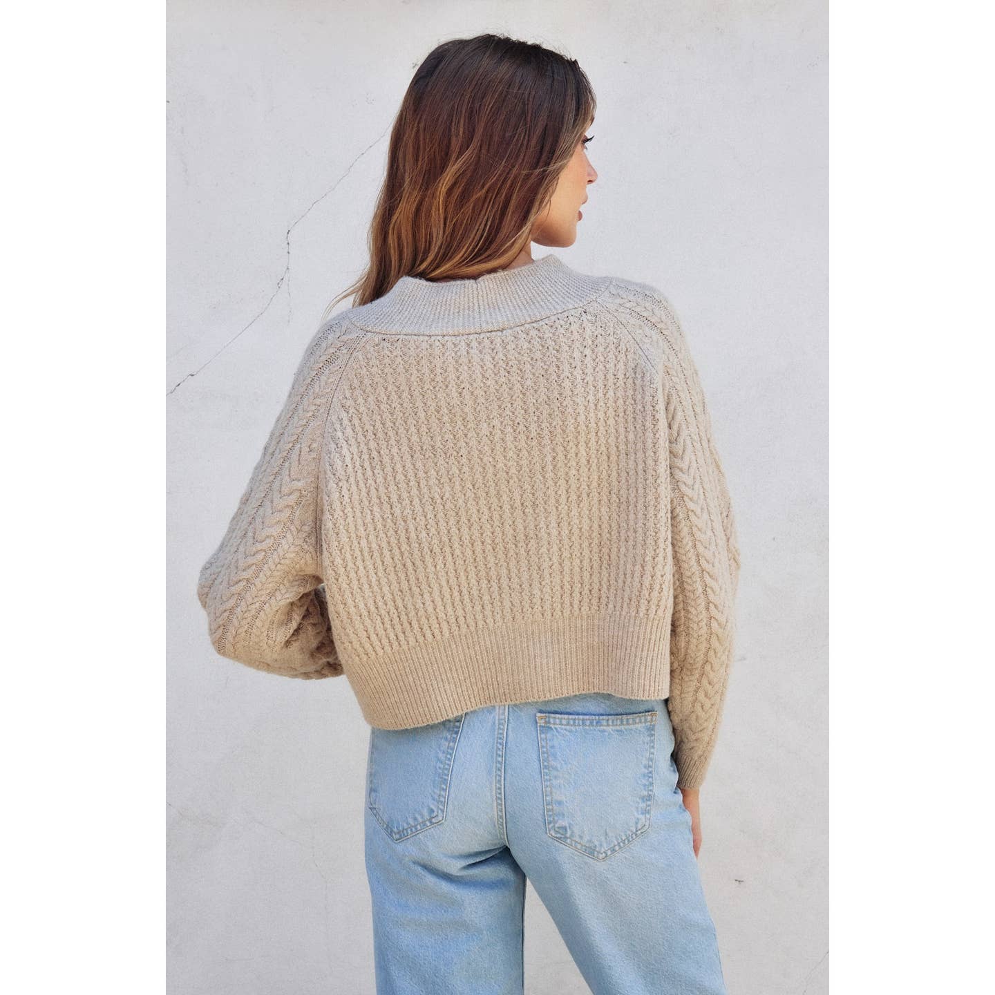 Cropped Oat Cardigan