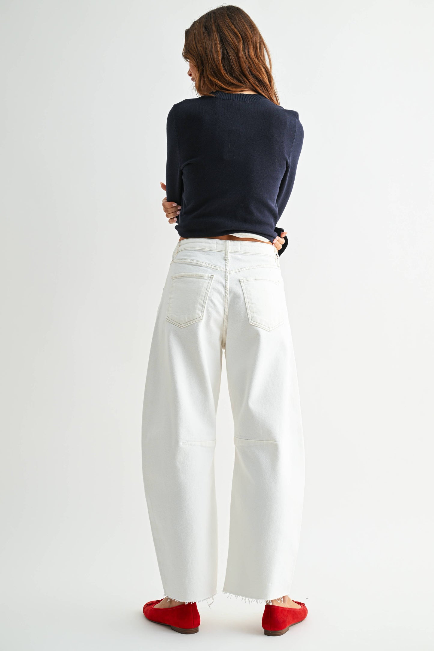 White Barrel Jeans