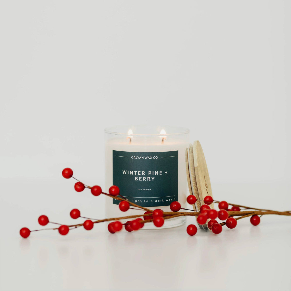 Soy Candle | Winter Pine + Berry | 8.8oz Signature Candle