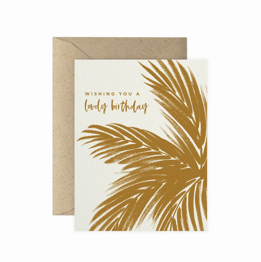 Brush Palm Birthday Card