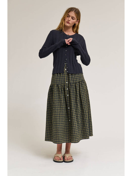 Olive's Button Skirt