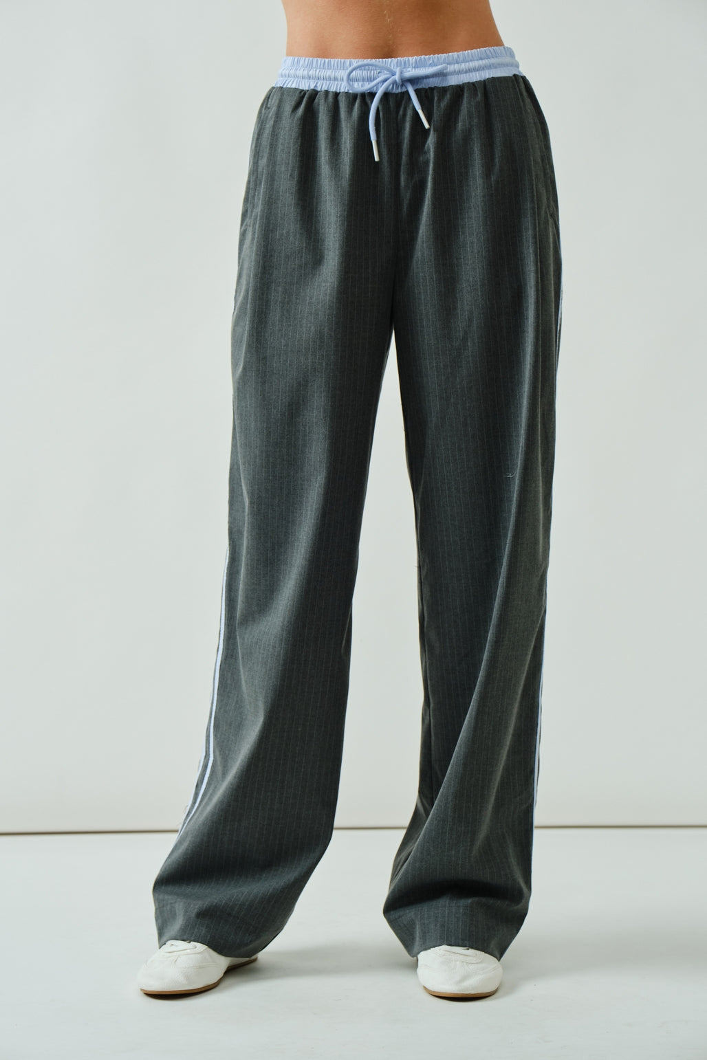 Pinstripe Drawstring Pants