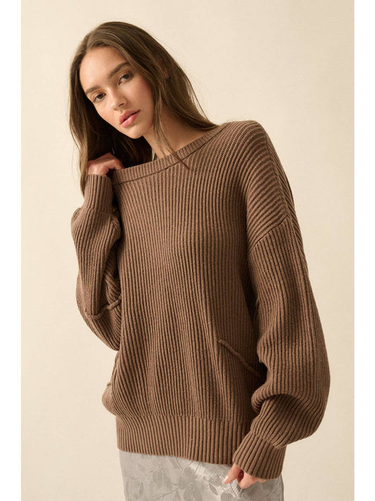 Contrast Stitch Sweater