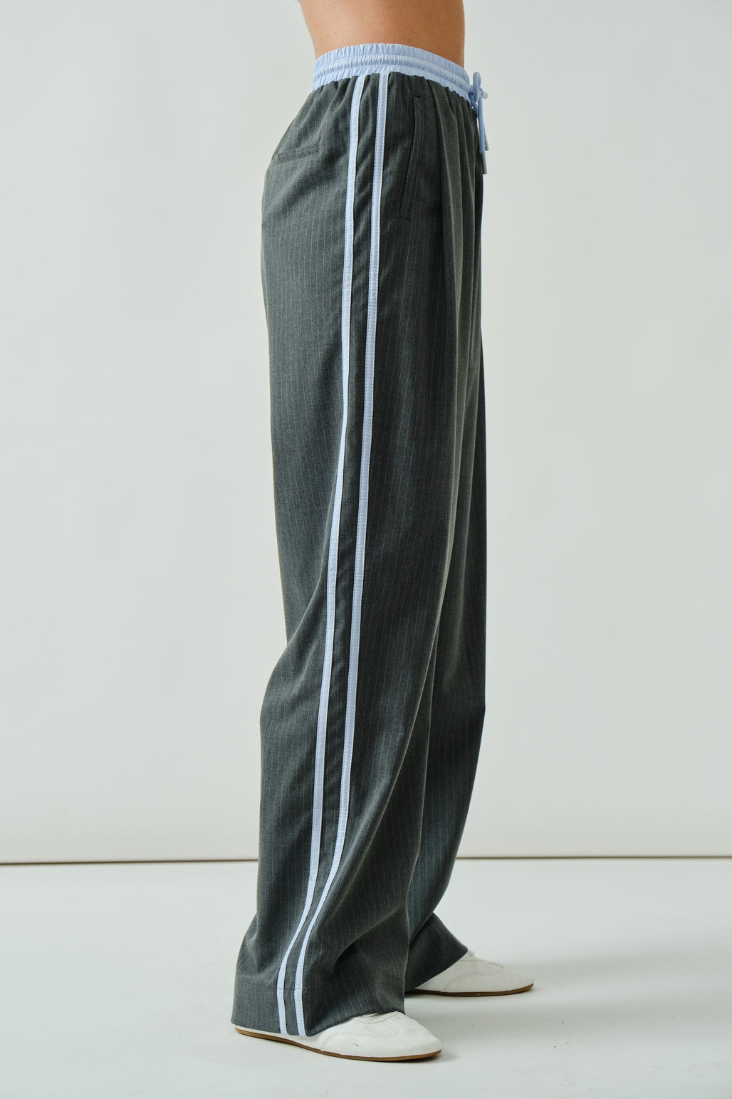 Pinstripe Drawstring Pants