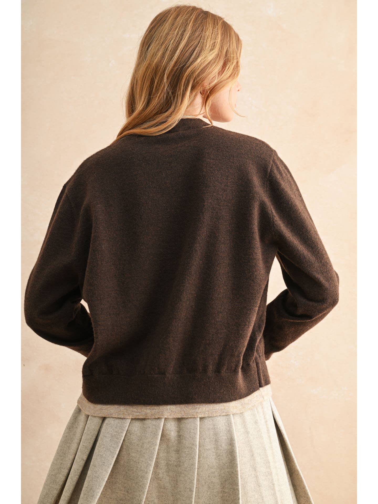 Contrast Button Cardi