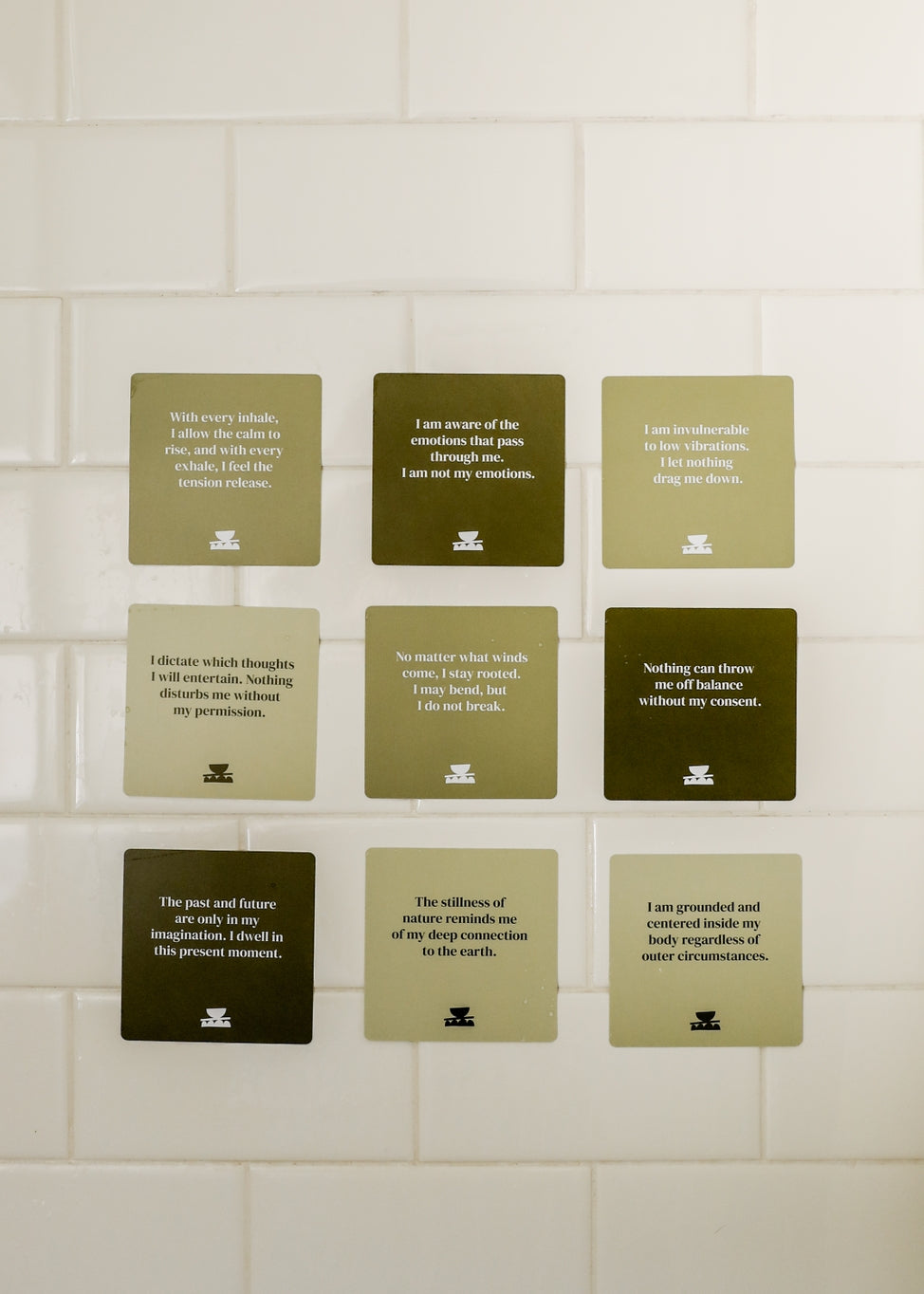 Shower Affirmation Cards ~ Grounding