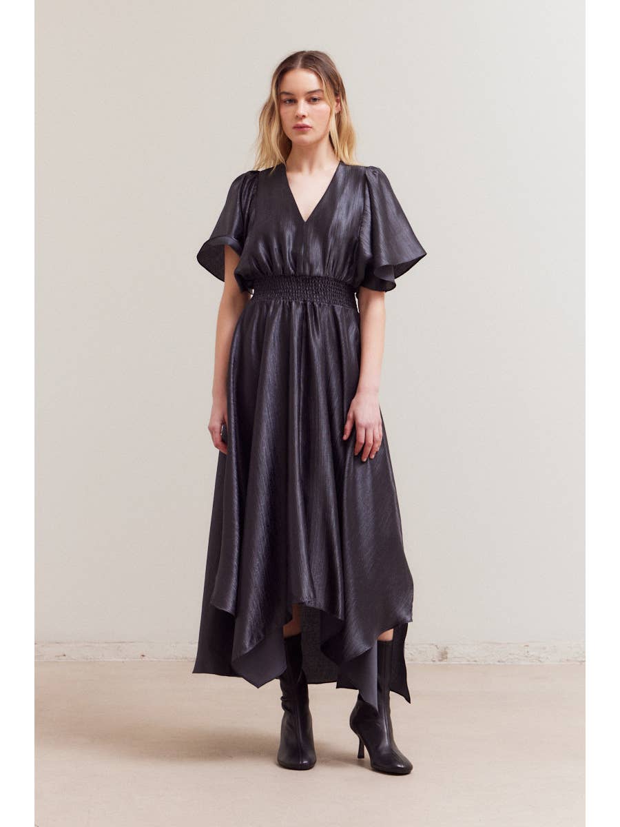 Autumn's Satin Maxi