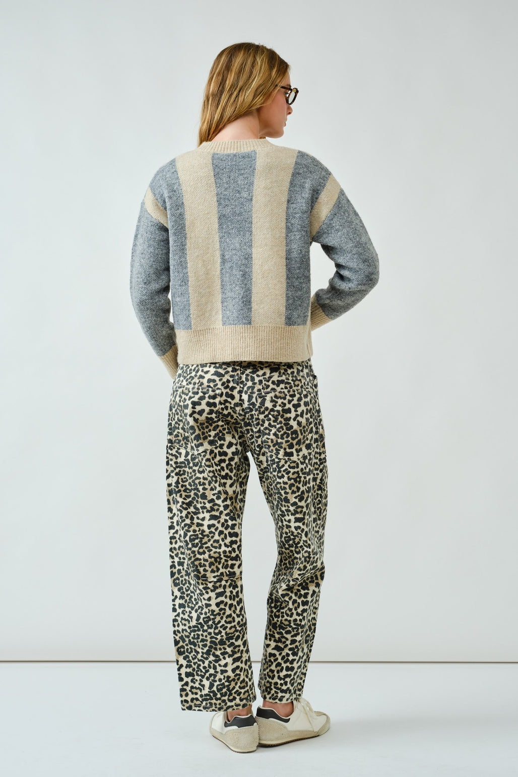 Stripe Button Front Cardigan