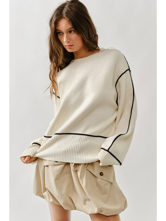 Contrast Stitch Sweater