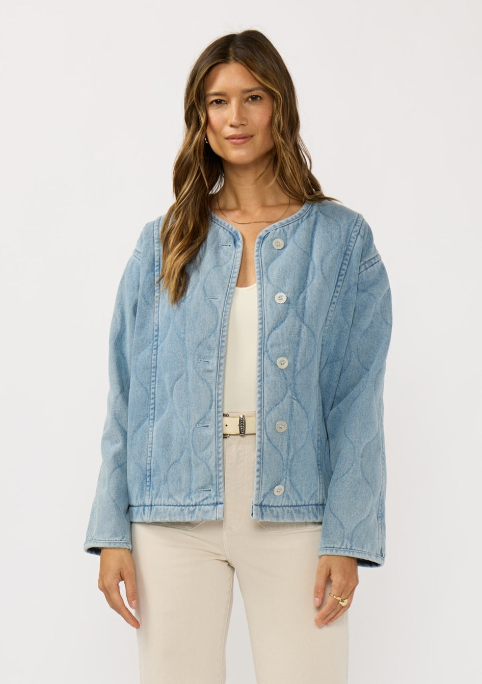 Quilted Denim Jacket