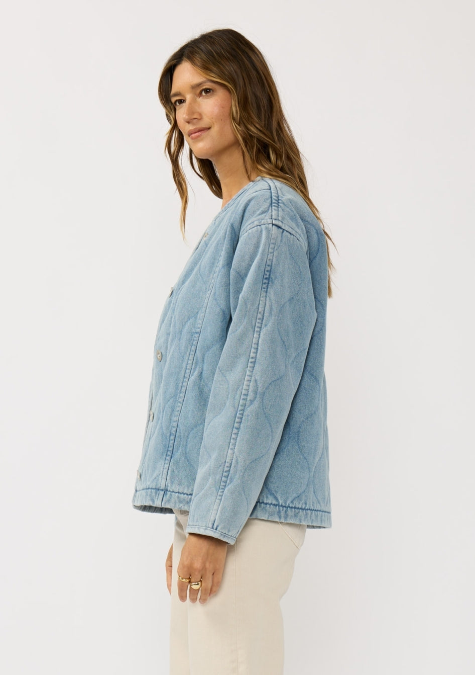 Quilted Denim Jacket